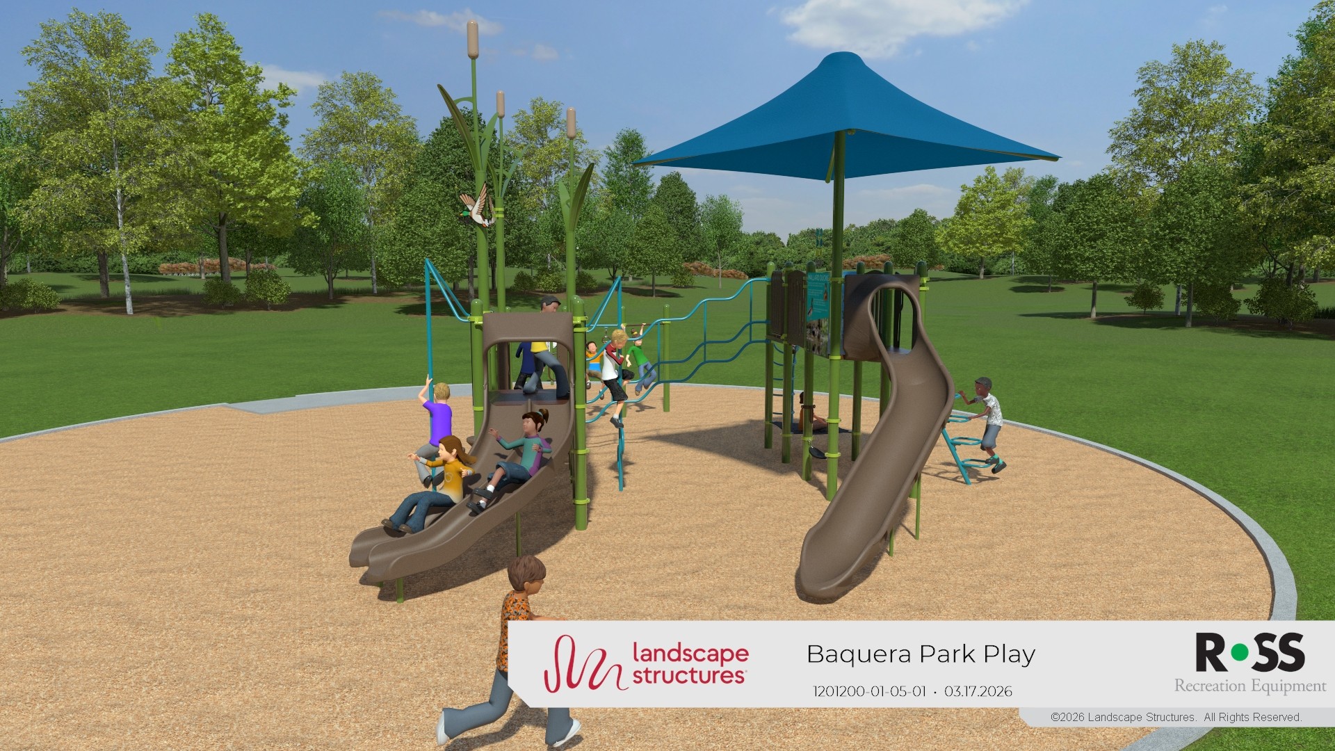 Baquera Park Playground slides